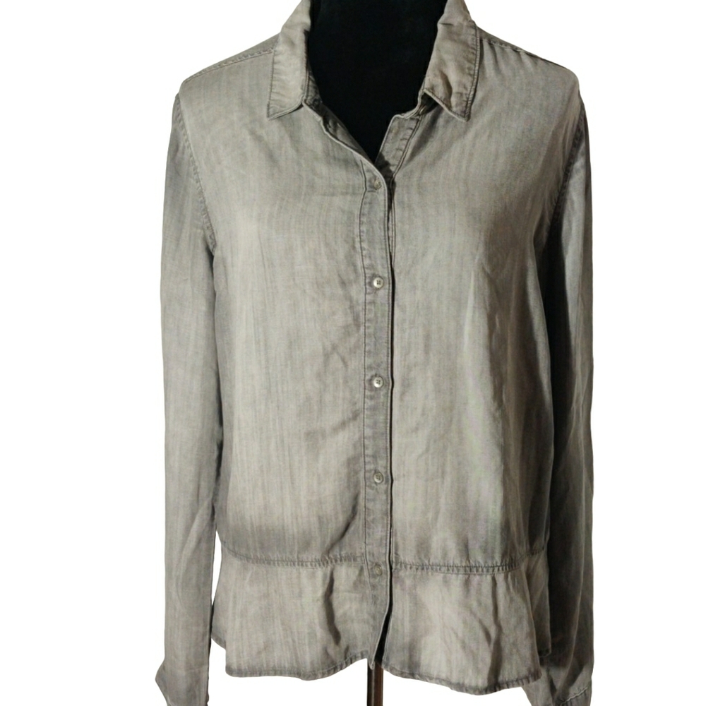 L Grey Button Down Shirt - Cloth & Stone